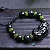 TCC™ Natural Snow Rainbow Obsidian Fengshui Buddhist Charm Bracelet